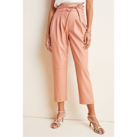 Anthropologie BLANKNYC Chelsea Patent Leather Pants | Size 27 | Peach - Picture 2 of 14